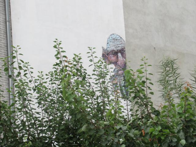 HAlve muurschildering.